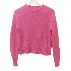 J.Crew Saddle Sleeve Wool Alpaca-blend Pink Magenta Sweater/Pullover